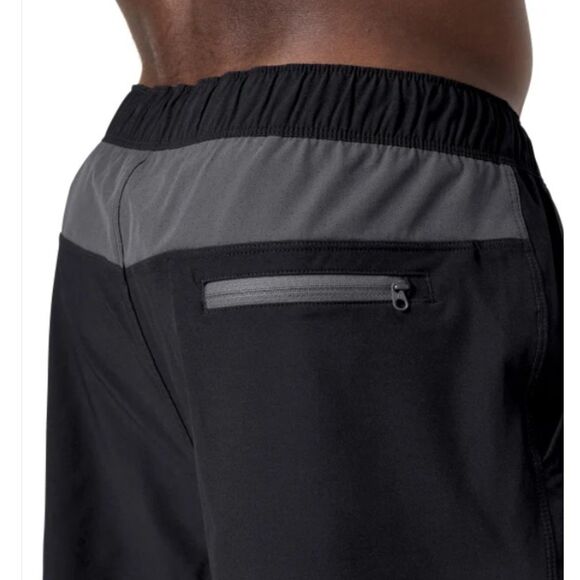 SPEEDO Tech Volley Swim Shorts Sz S (30-32) Black Grey Swim Trunks Swimsuit NWT - Picture 2 of 11